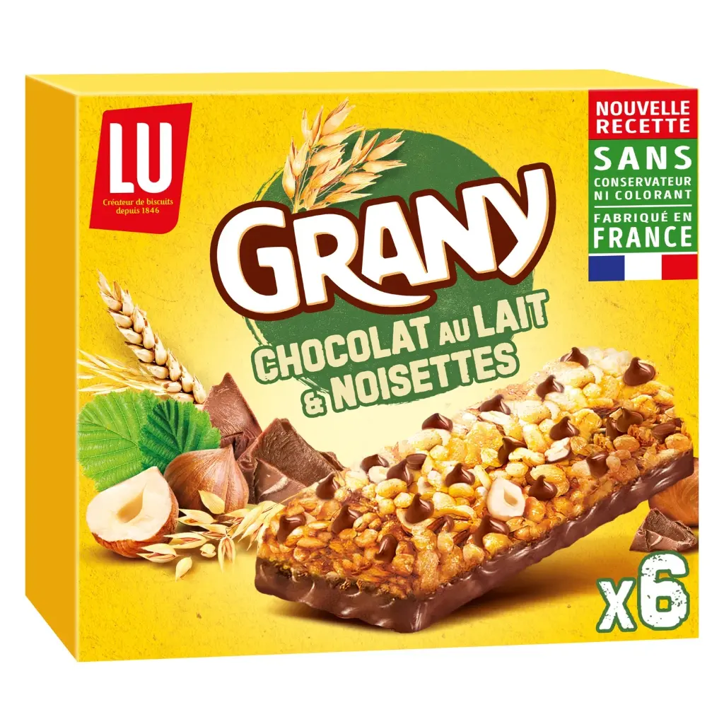 GRANY CEREAL BAR  HAZELNUT - BAG GRANY BARRE CEREALES  NOISETTE - PKT