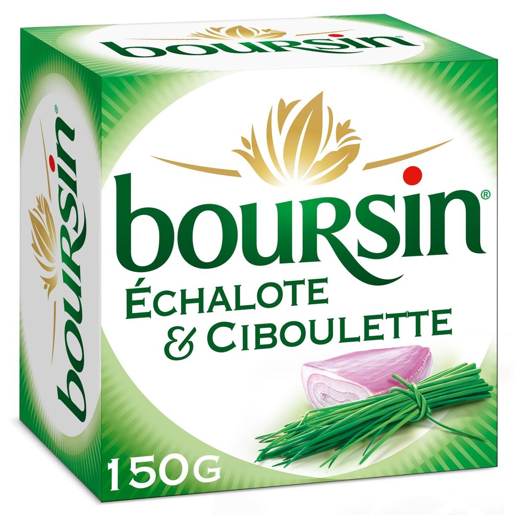 BOURSIN SHALLOTS CHIVE - 150G BOURSIN ECHALOTTE CIBOULETTE - 150G