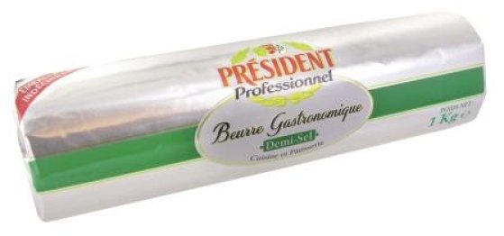 BUTTER PRESIDENT - 1KG BEURRE SALE PRESIDENT - 1KG
