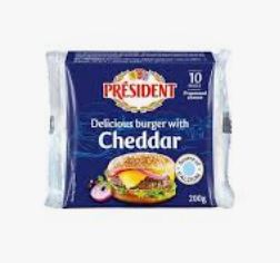 CHEDDAR SLICED FOR HAMBURGER - 10 SLICES CHEDDAR TRANCHE HAMBURGER - 10 TRANCHES
