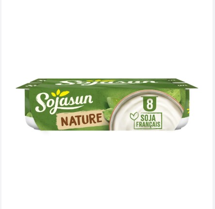 SOYA YOGHURT SOJASUN PLAIN - 8 X 100G YAOURT SOJA SOJASUN NATURE 8X100G