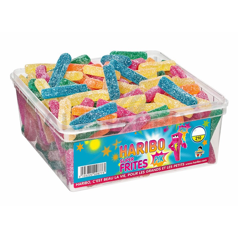 HARIBO SUPER FRITES TUBO - 210PC HARIBO SUPER FRITES TUBO - 210PC