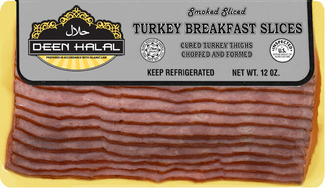 HALAL TURKEY BACON -BACON DE DINDE HALAL 