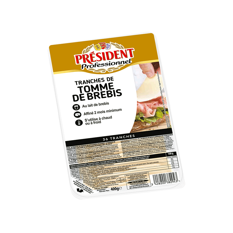 TOMME DE BREBIS SLICED 400GR TOMME DE BREBIS TRANCHE - 400GR