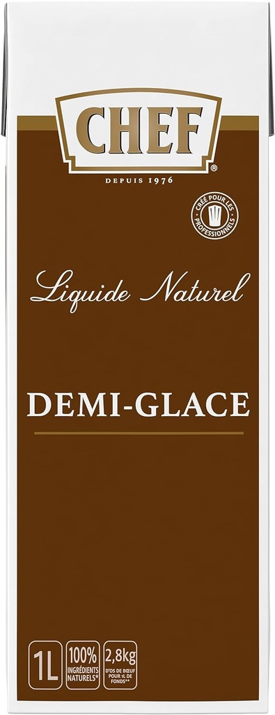 CHEF NAT. LIQUID DEMI GLACE 1L / 600GR
CHEF NAT. LIQUID DEMI GLACE 1L / 600GR