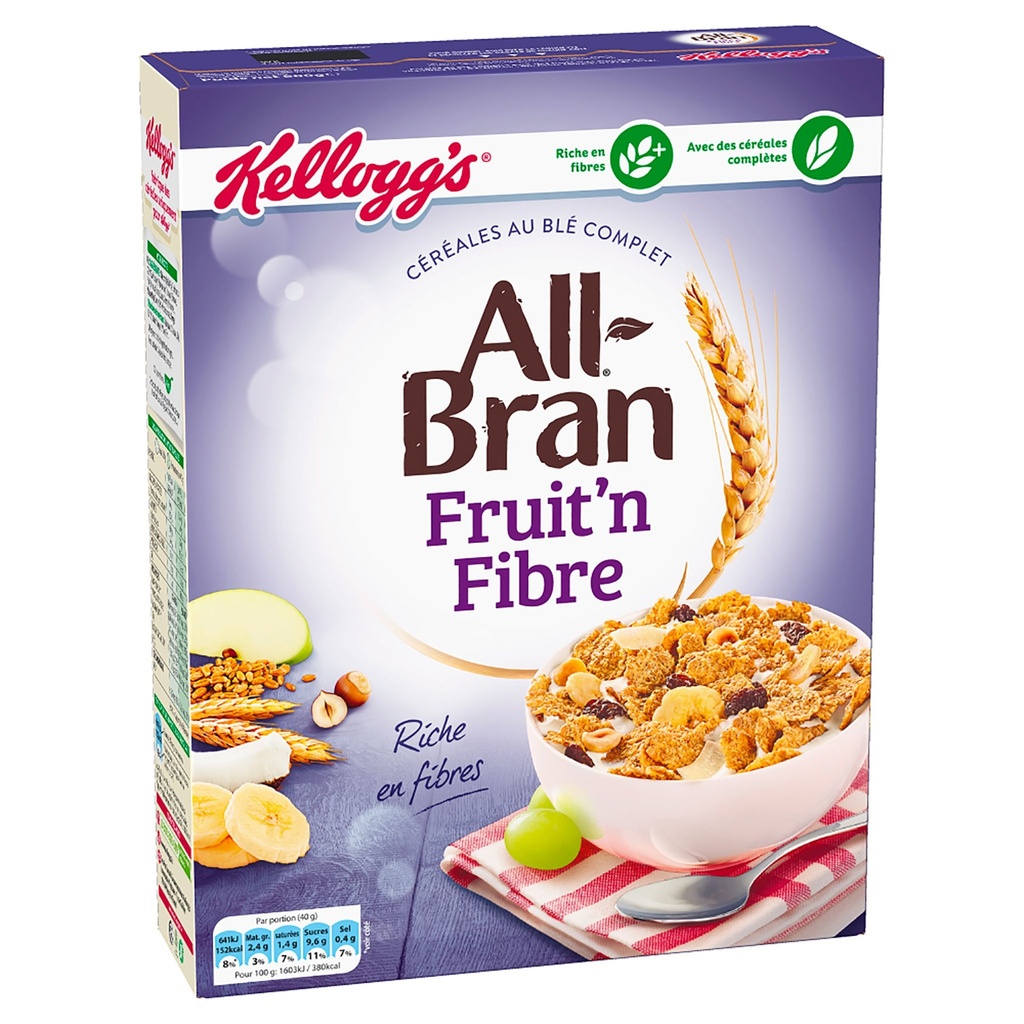 FRUIT AND FIBRE KELLOGG'S - 500G FRUIT ET FIBRES KELLOGG'S - 500G