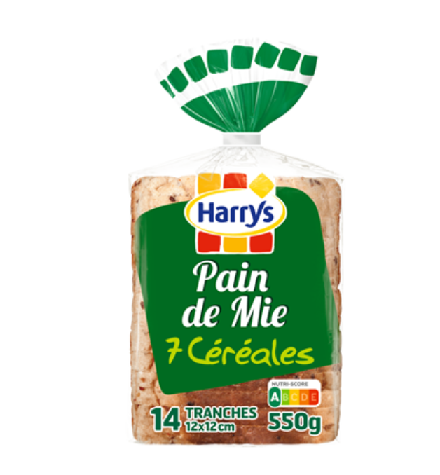 WHITE BREAD SLICED JACQUET - 550GR PAIN DE MIE BLANC HARRYS, 550GR