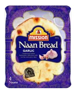 BREAD NAAN X 4PC  250G -PAIN PLIE X4 PC - 250G 