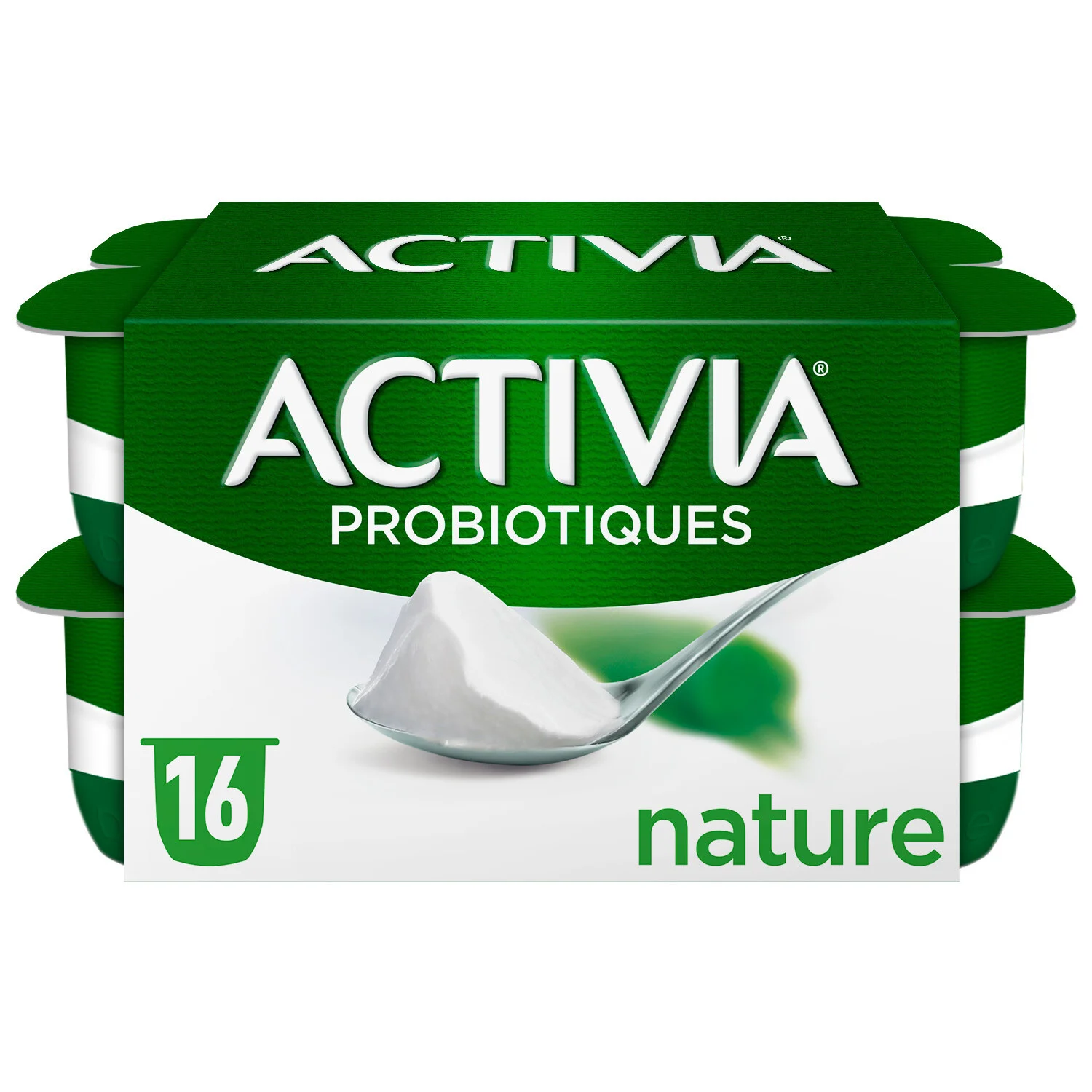 ACTIVIA YOGHURT PLAIN - 16 X 125G ACTIVIA NATURE BRASSE - 16 X 125G