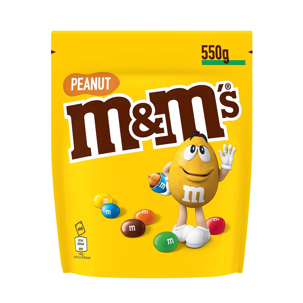 M&M'S PEANUT BUTTER - BAG M&M'S PEANUT 550GR