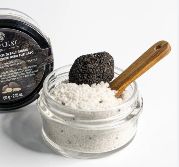 GREY SALT GUERANDE TRUFFLE 60GR-Sel gris de GuÃ©rande aux truffes d'Ã©tÃ©, 3%