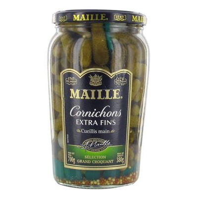 GHERKINS EXTRA FINE MAILLE-380G CORNICHONS EXTRA FINS MAILLE-380G 