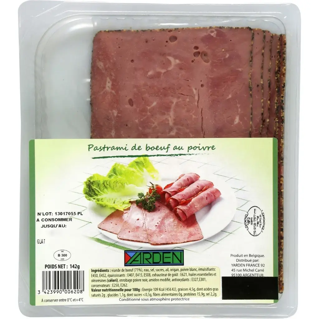 BEEF PICKLED PASTRAMI MEAT/ VIANDE DE BOEUF PASTRAMI - PUNNET   