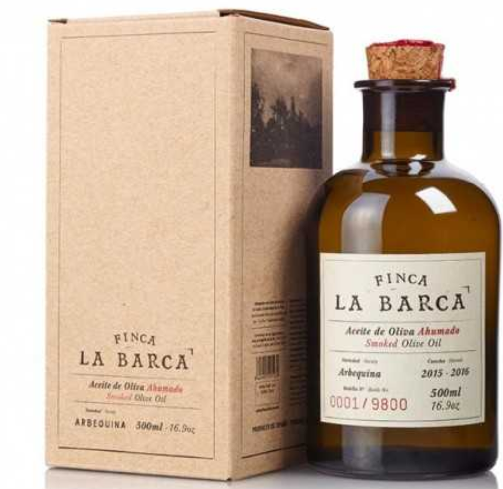 SMOKED OLIVE OIL FINCA LA BARCA 50CL - HUILE D'OLIVE FUME FINCA LA BARCA 50CL