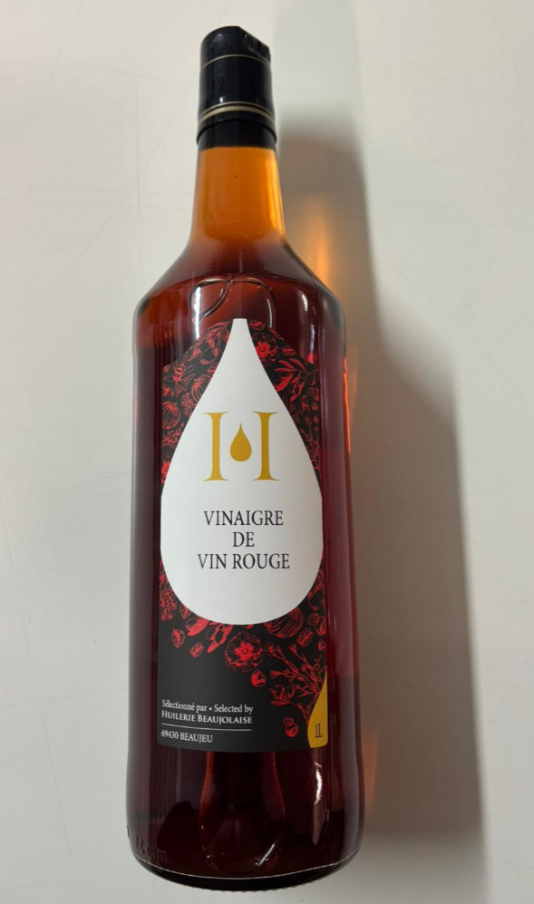 RED WINE VINEGAR HUILERIE BEUJOLAISE 1L - VINAIGRE DE VIN ROUGE BEAUJOLAISE 1L