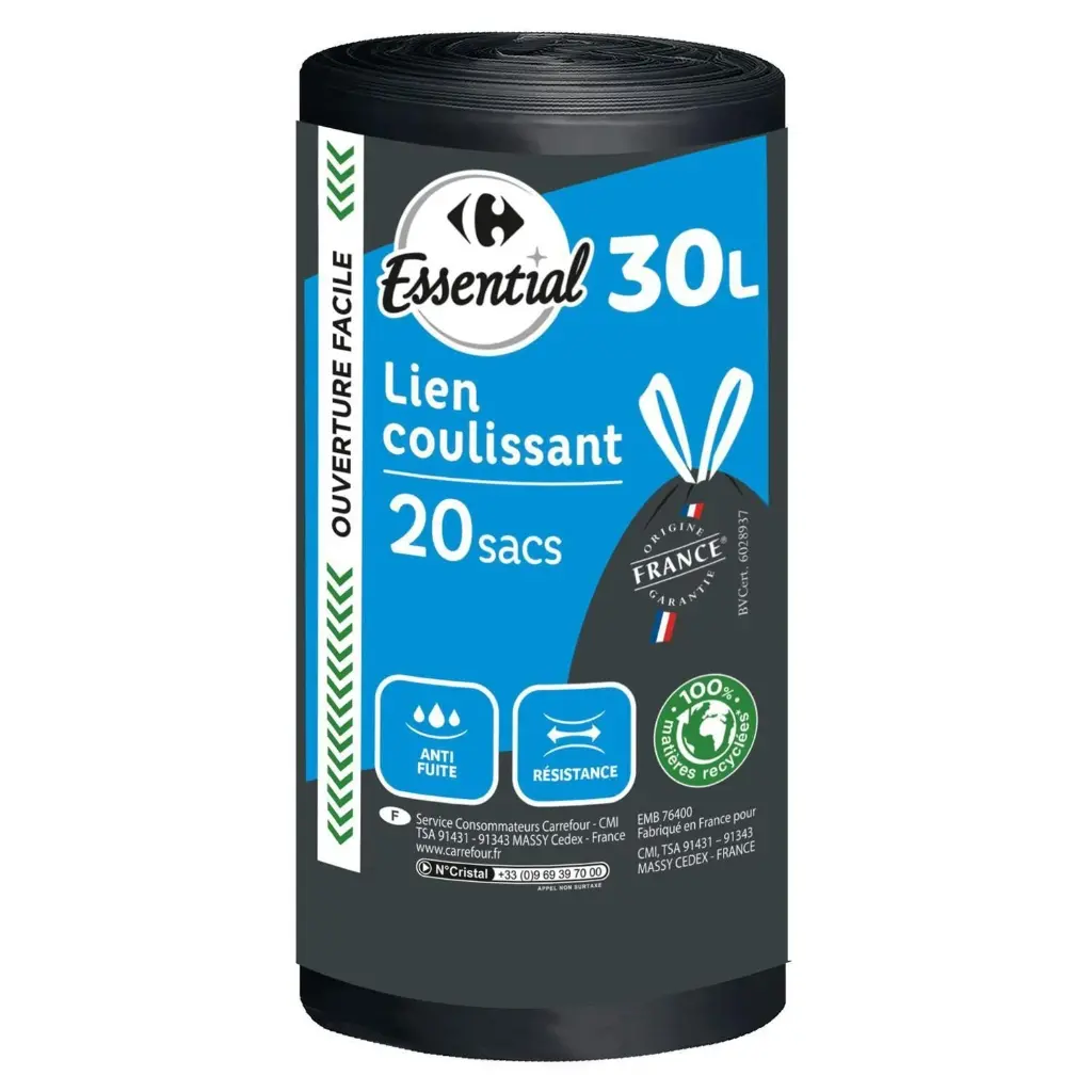 BIN BAGS HANDY BAG -30L X 20 SACS POUBELLE HANDY BAG - 30L X 20