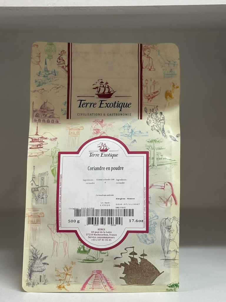 CORIANDER GROUND 500G - CORIANDRE EN POUDRE 500G