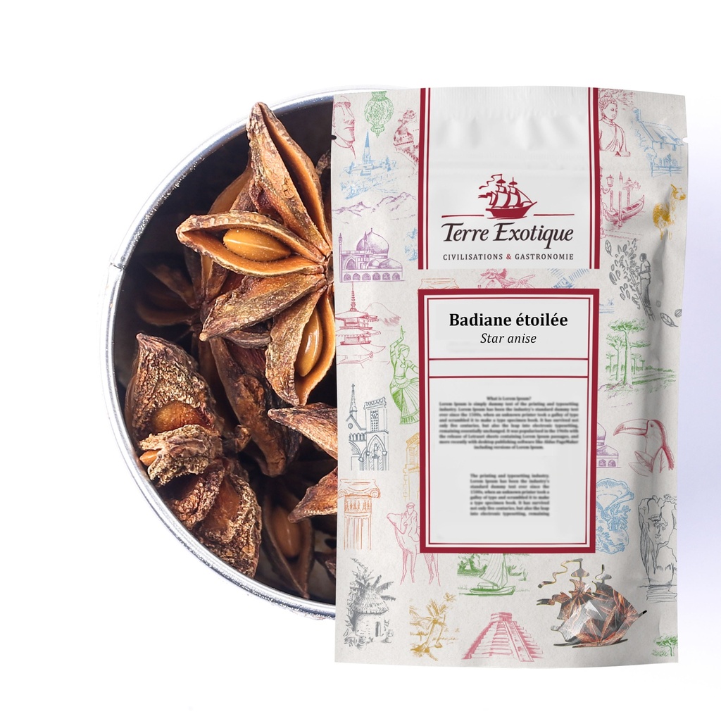 STAR ANISE 500G - BADIANE ETOILEE 500G