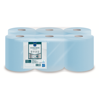 BLUE PAPER ROLLS 6PC - ROULEAUX DE PAPIER BLEU 6PC