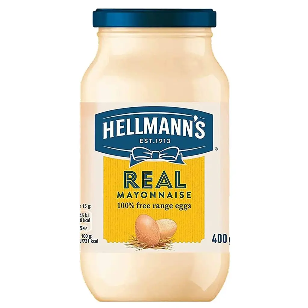 HELLMANN'S REAL MAYONNAISE GLASS 400G - MAYONNAISE HELLMANN'S VERRE 400G