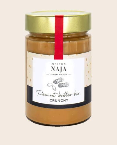 PEANUT BUTTER CRUNCHY BIO 320G NAJA - BEURRE DE CACAHUETTE 320G NAJA
