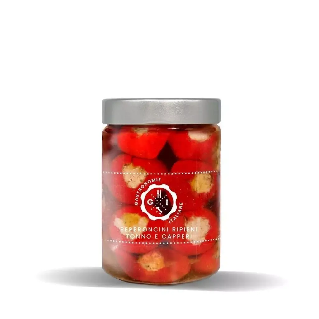 CHILLI PEPPERS STUFFED WITH CHEESE-314ML PIMENTS FARCIS AU FORMAGE -314ML