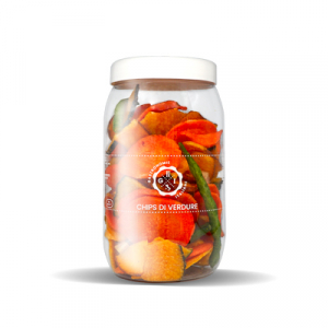 SALTED DEHYDRATED VEGETABLE CHIPS IN JAR 190GR-CHIPS DESHYDRATES SALES EN BOCAL -190GR