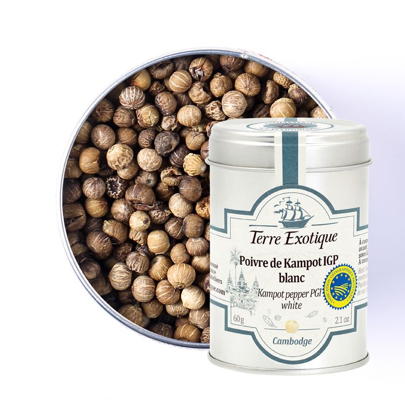 POIVRE DE KAMPOT BLANC 60G - WHITE KAMPOT PEPPER - 60G