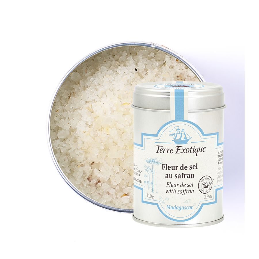 FLEUR DE SEL AU SAFRAN 110G - FLEUR DE SEL WITH SAFFRON 110G