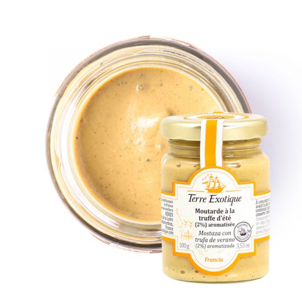 MOUTARDE A LA TRUFFE D'ETE AROMATISEE 100G - MUSTARD WITH SUMMER TRUFFLE FLAVOURED 100G