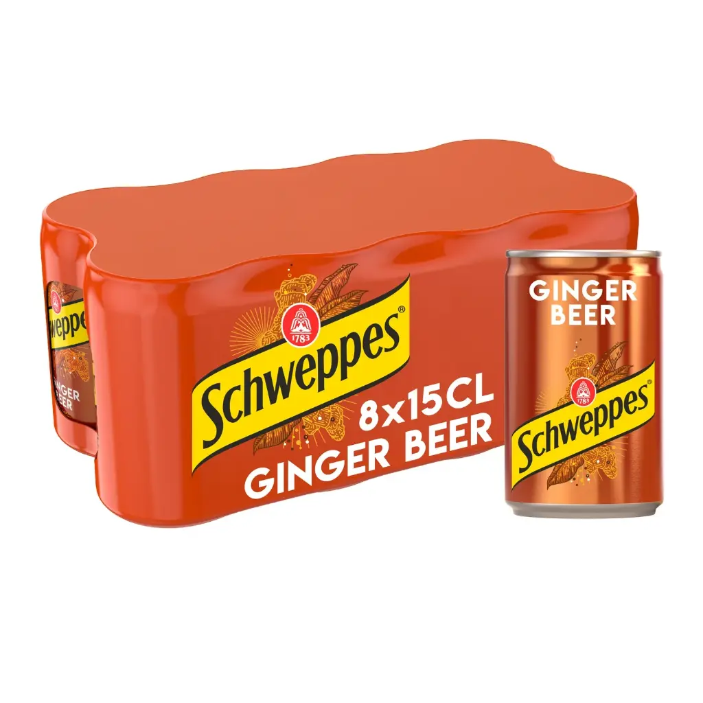 SCHWEPPES GINGER BEER MINI-15CL X 8 SCHWEPPES GINGER BEER CANETTE - 15CL X 8