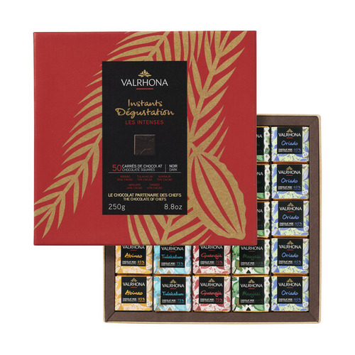 ASSORTMENT LUXURY CHOCOLATES VALRHONA DARK - 250G  ASSORTIMENT DES CHOCOLATS NOIRS VALRHONA - 250G 