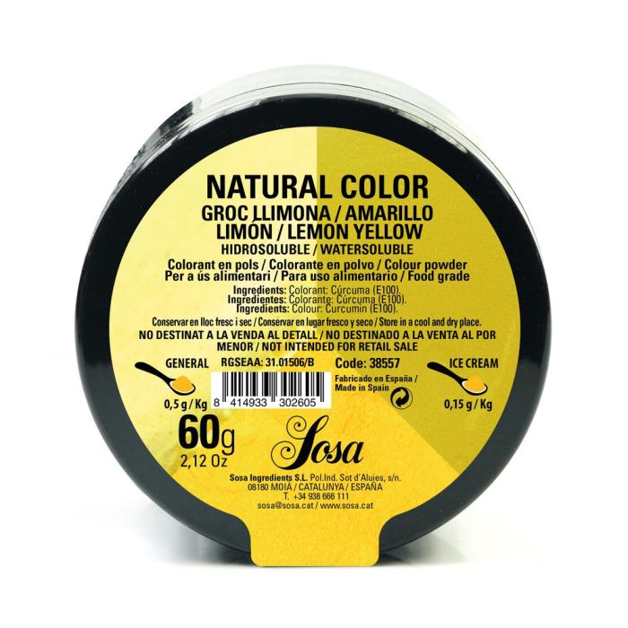 YELLOW FOOD COLOURING SOSA - 60G COLORANT NATUREL JAUNE-60G