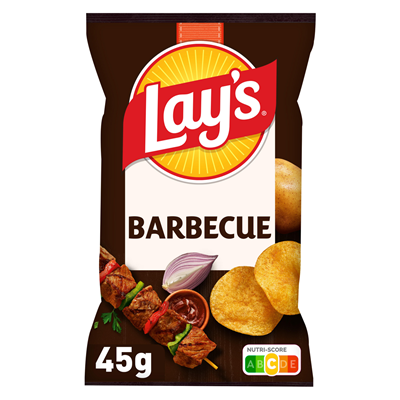 LAY'S BARBECUE FLAVORED CHIPS 45 G -LAY'S CHIPS SAVEUR BARBECUE 45 G
