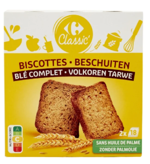 WHOLE WHEAT CRISPBREAD 100G - BISCOTTES COMPLETE 100G