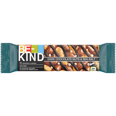 BE-KIND BARRE CHOCOLATEE NOIX ET SEL DE MER - 40 g X 12 PIECES