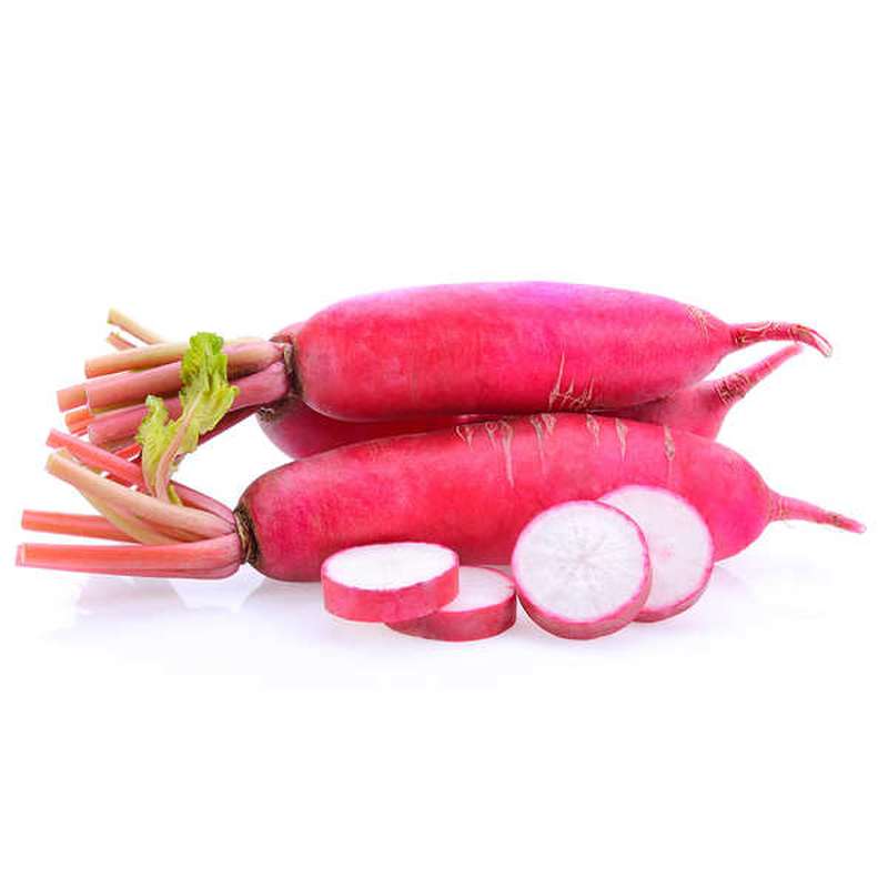 LONG RED RADISH-BUNCH- RADIS LONG ROUGE BQT 
