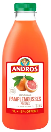ANDROS GRAPEFRUIT JUICE - 1L  JUS DE PAMPLEMOUSSE ANDROS - 1 L