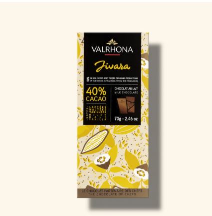 TABLETTE JIVARA 40% 70GR VALRHONA
