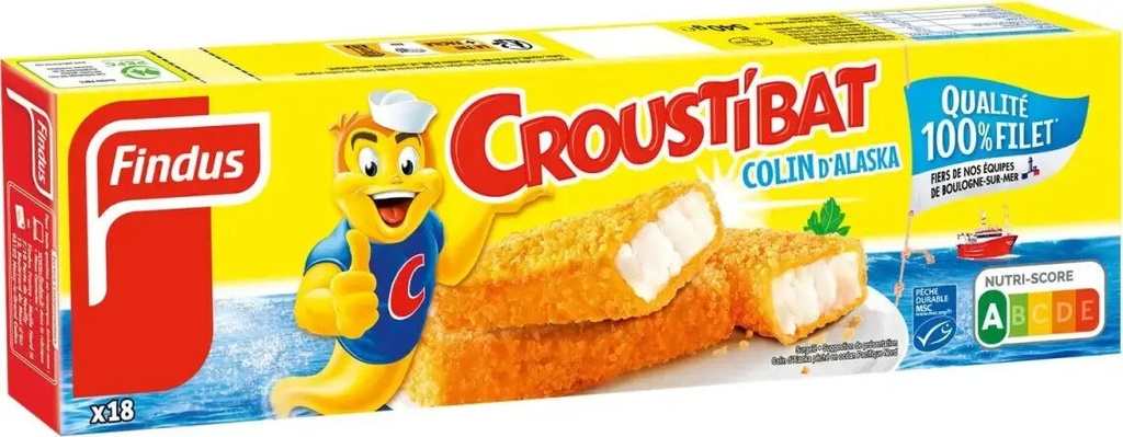 CROUSTIBAT FISH STICKS - 540G - BATONNET DE POISSON