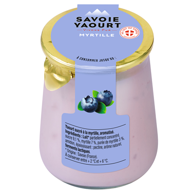 YAOURT BRASSE MYRTILLE 125GR - YOGHURT BLUEBERRY