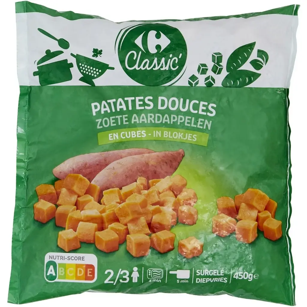 FROZEN SWEET POTATOES-450GR PATATES DOUCES SURGELÉES-450GR