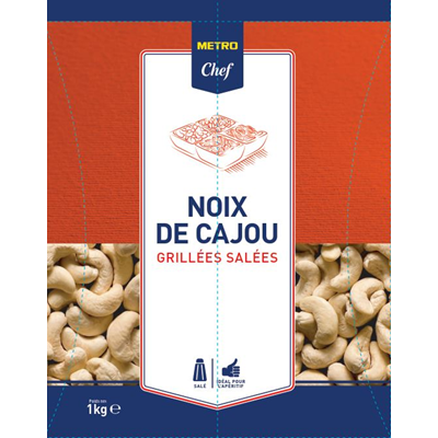 SALTED CASHEW NUTS 1KG - NOIX DE CAJOU SALEES 1KG