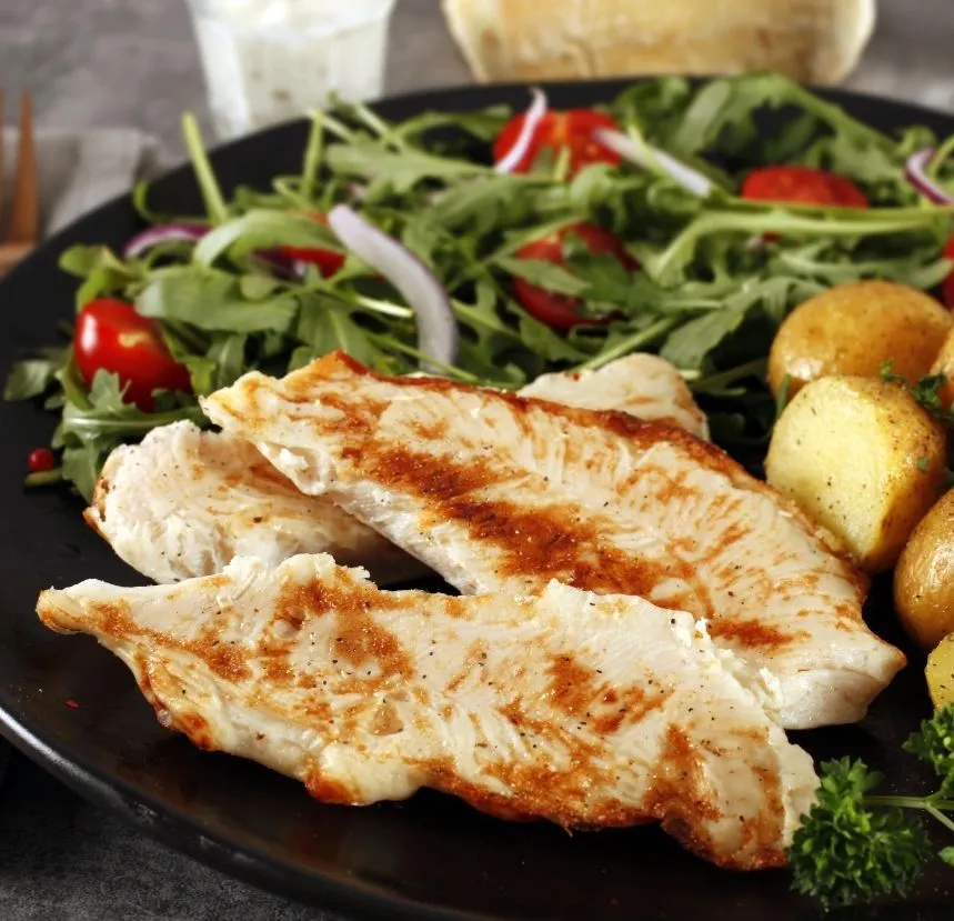 AIGUILLETTE DE POULET RÔTI, 30/60 G - 1KG CHICKEN AIGUILLETTE ROASTED ROTI CUIT, 30/60G - 1KG