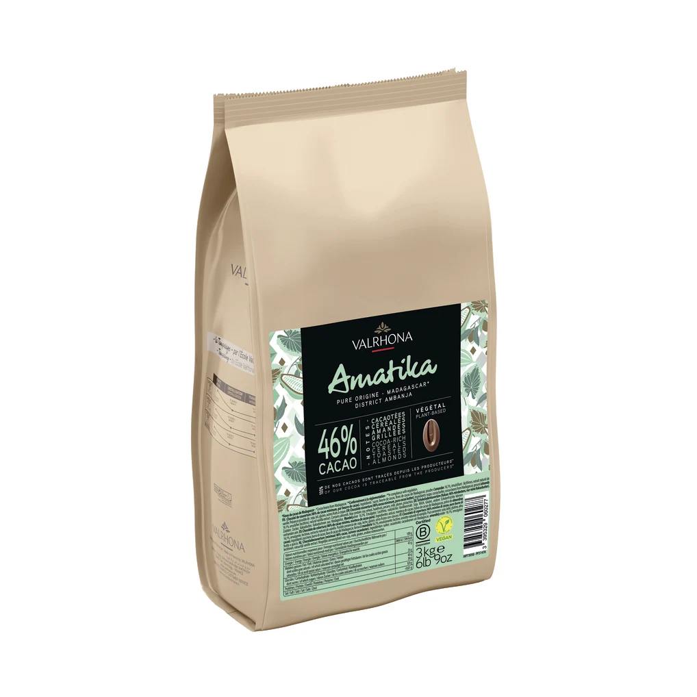 VALRHONA AMATIKA 46% VEGAN BLOCK 3KG - VALRHONA AMATIKA 46% VEGAN BLOC 3KG