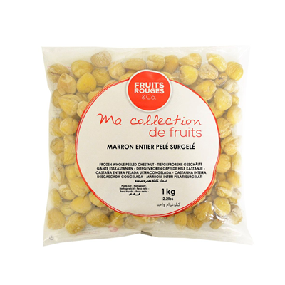 FROZEN PEELED CHESTNUTS -1KG MARRONS ENTIERS EPLUCHES -1KG
