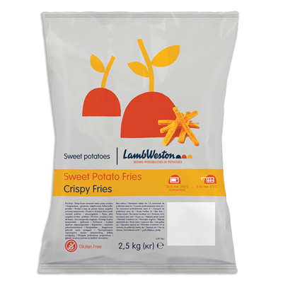 FROZEN SWEET POTATOES - 2.5KG FRITE PATATE DOUCE -2.5KG  