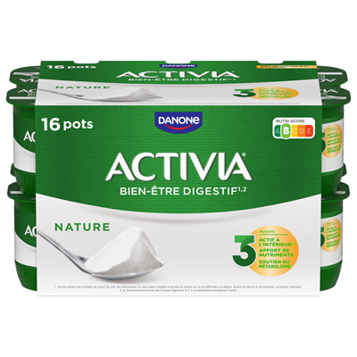 ACTIVIA YOGHURT PLAIN - 16 X 125G ACTIVIA NATURE BRASSE - 16 X 125G