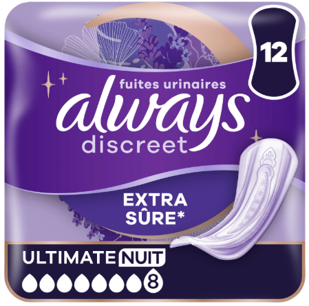 ALWAYS DISCREET PANTY LINERS SERVIETTES HYGIENIQUES ALWAYS DISCREET