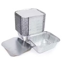 CONTAINER ALUMINIUM WITH LIDS - 2.5L X 25 BOITE ALUMINIUM AVEC COUVERCLE - 2.5L X 25